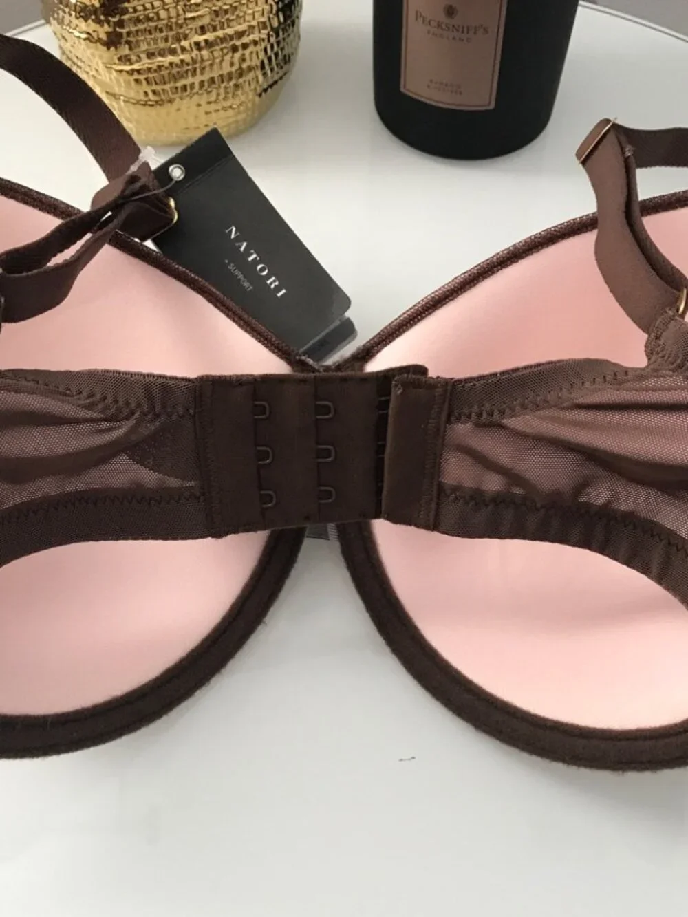 Natori Smooth Scroll Full Figure Underwire Bra 30H Truffle Blush NWT